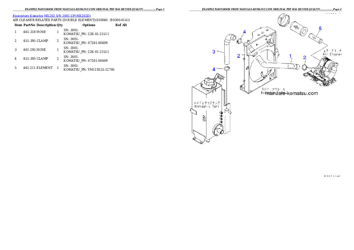Protected: MX202 S/N 3001-UP Partsbook