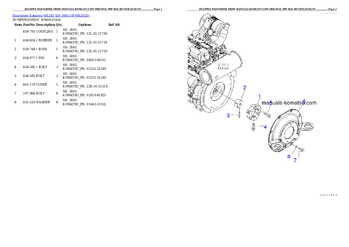 Protected: MX202 S/N 3001-UP Partsbook