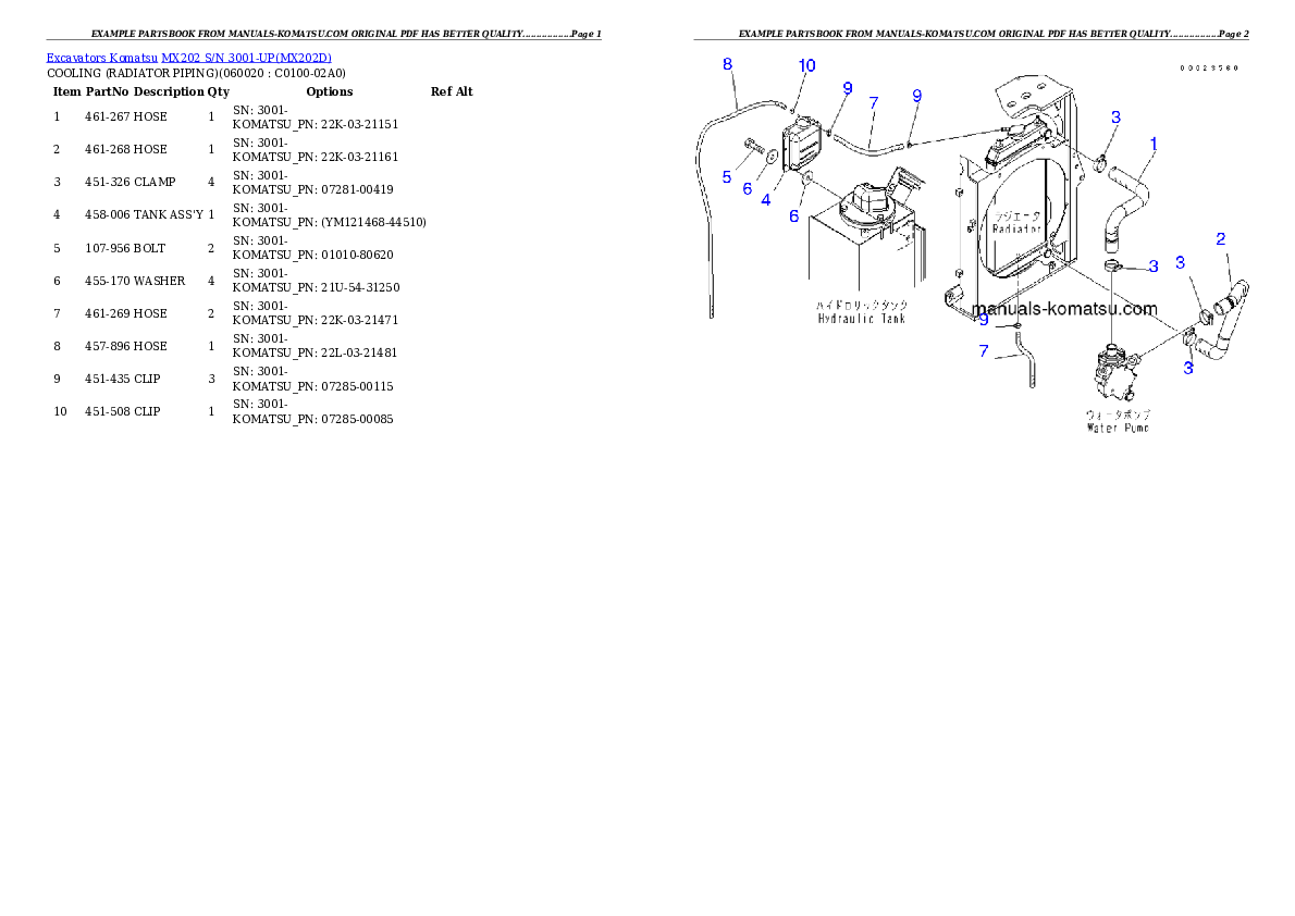 Protected: MX202 S/N 3001-UP Partsbook