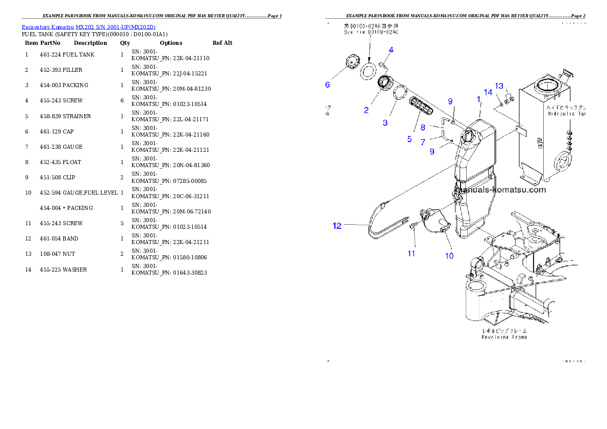 Protected: MX202 S/N 3001-UP Partsbook