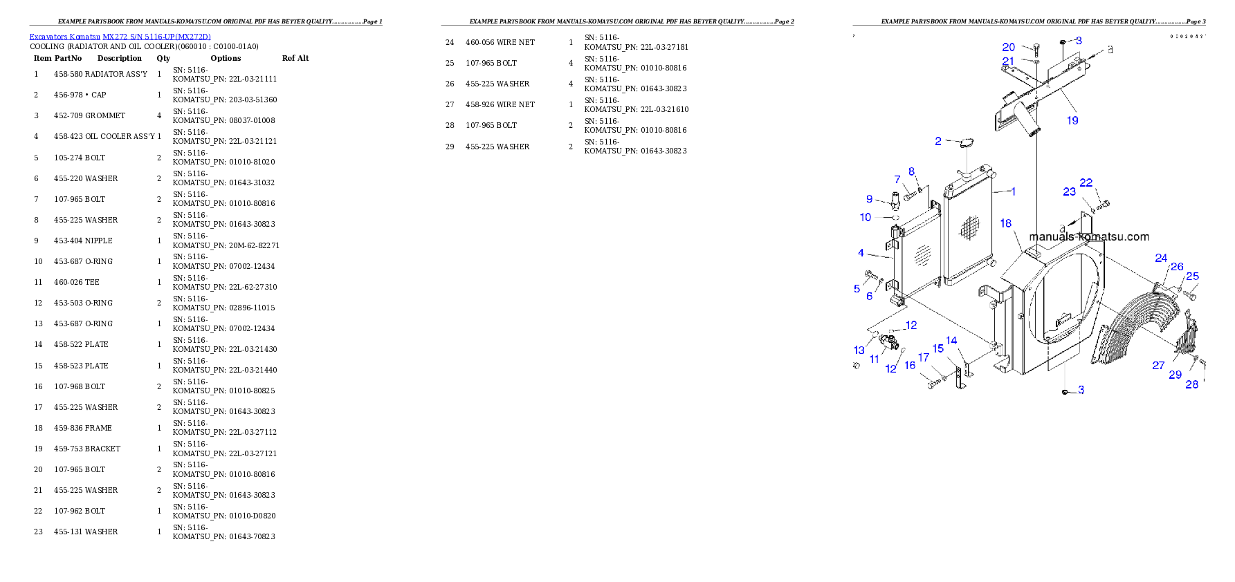 Protected: MX272 S/N 5116-UP Partsbook