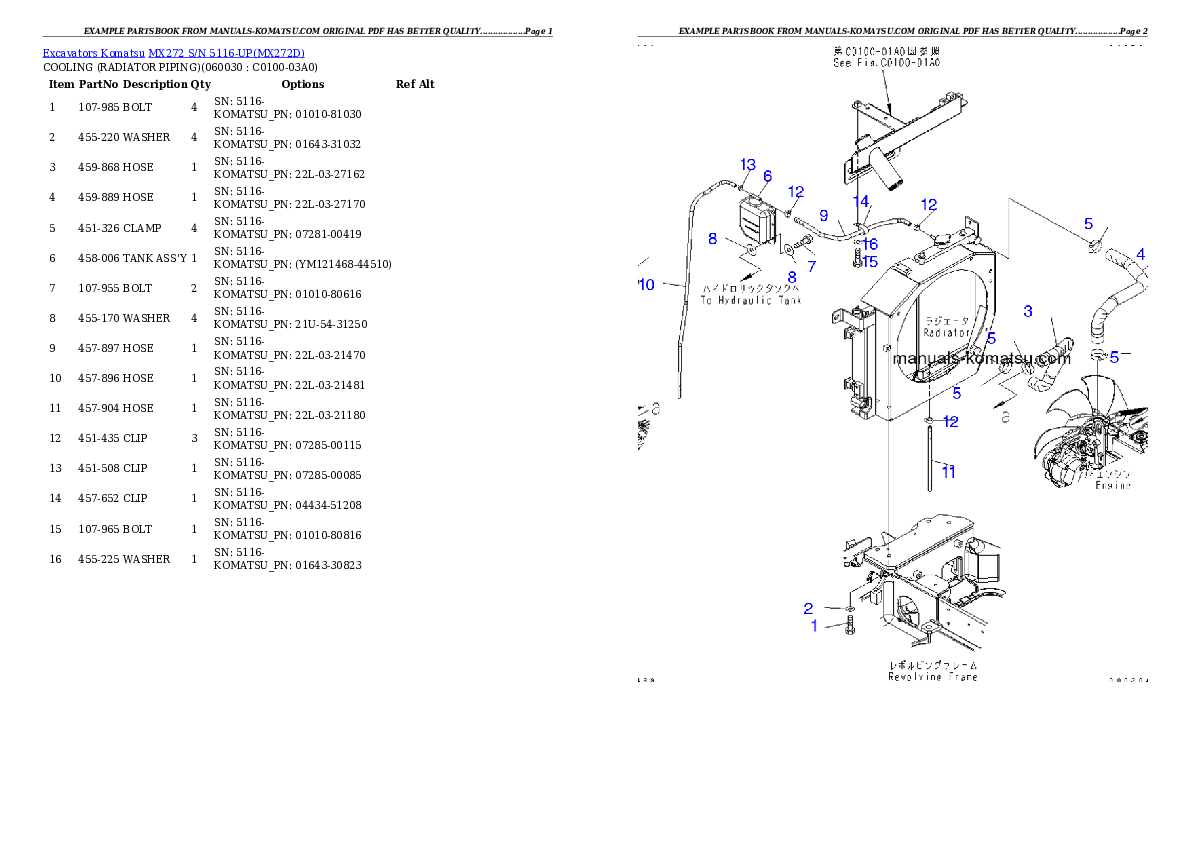 Protected: MX272 S/N 5116-UP Partsbook