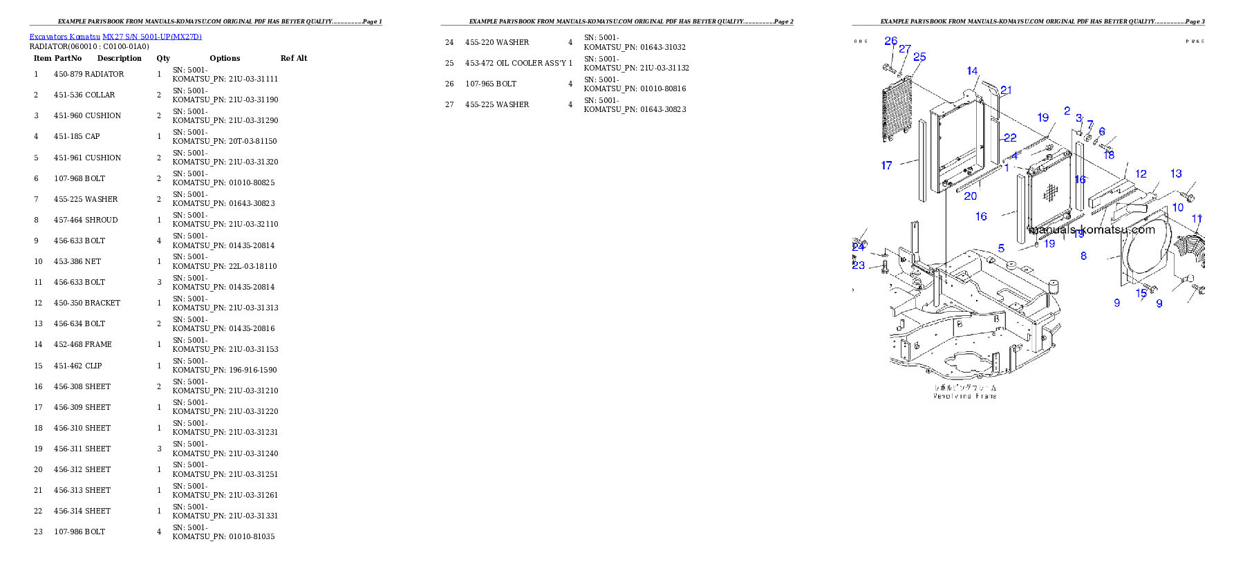Protected: MX27 S/N 5001-UP Partsbook