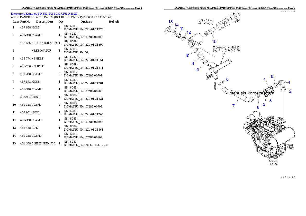 Protected: MX352 S/N 6089-UP Partsbook