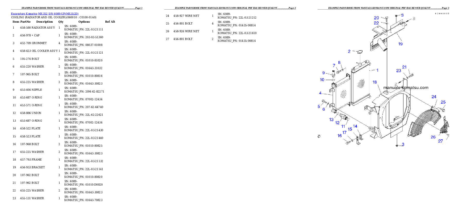 Protected: MX352 S/N 6089-UP Partsbook