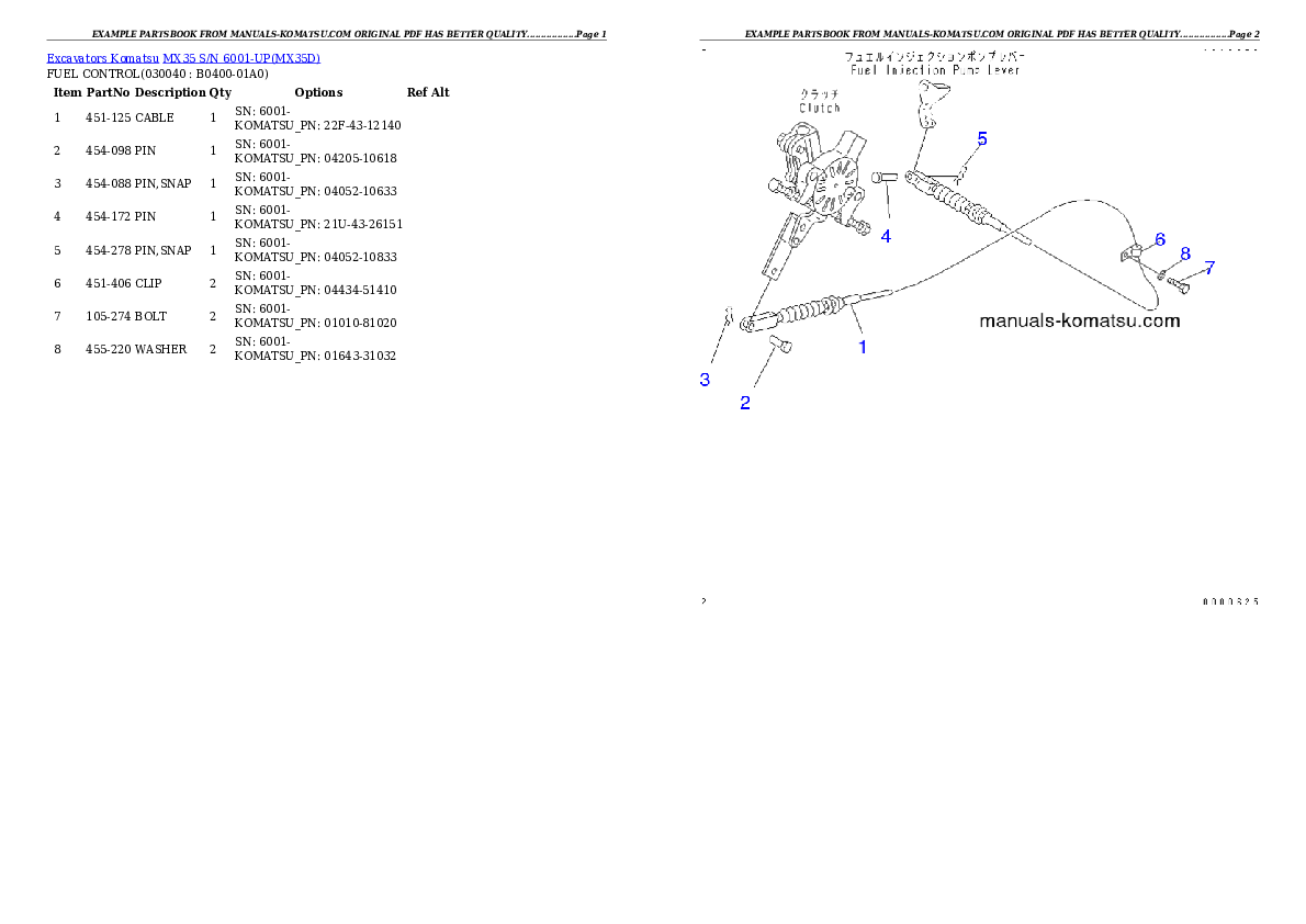 Protected: MX35 S/N 6001-UP Partsbook