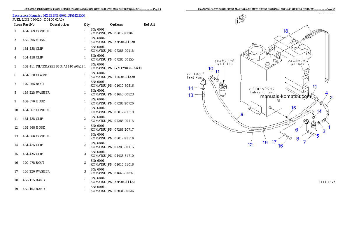 Protected: MX35 S/N 6001-UP Partsbook
