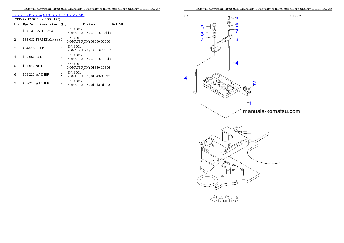 Protected: MX35 S/N 6001-UP Partsbook