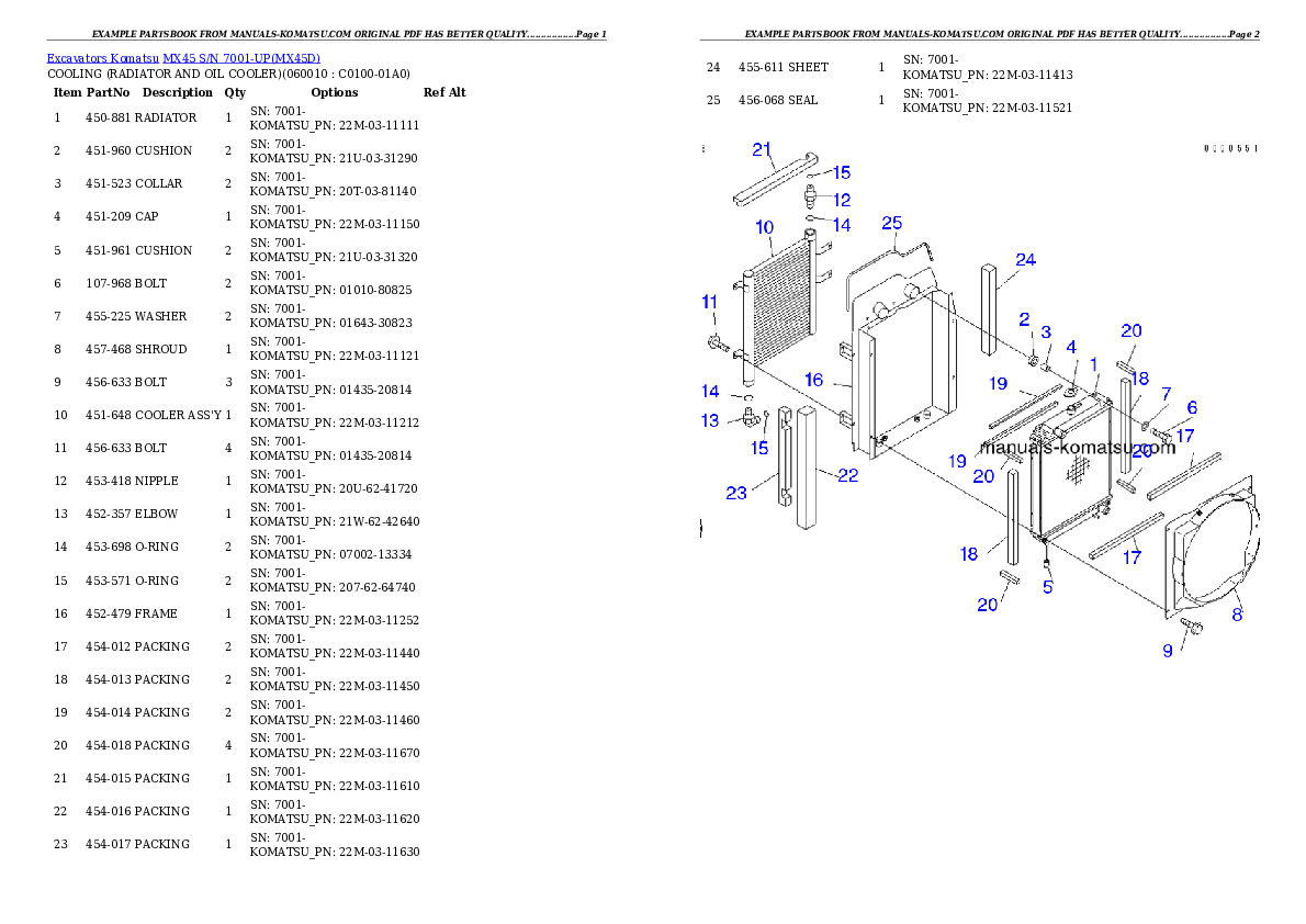 Protected: MX45 S/N 7001-UP Partsbook