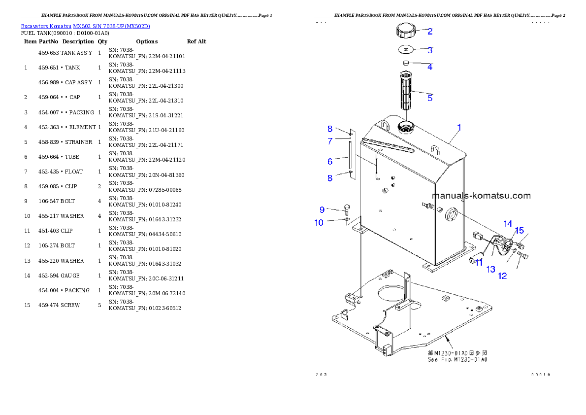 Protected: MX502 S/N 7038-UP Partsbook