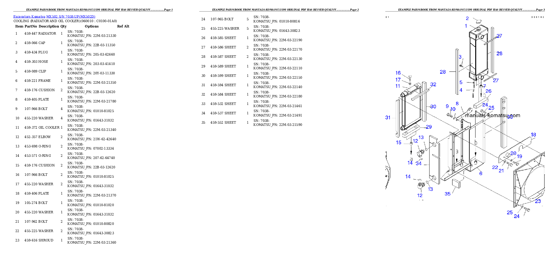 Protected: MX502 S/N 7038-UP Partsbook