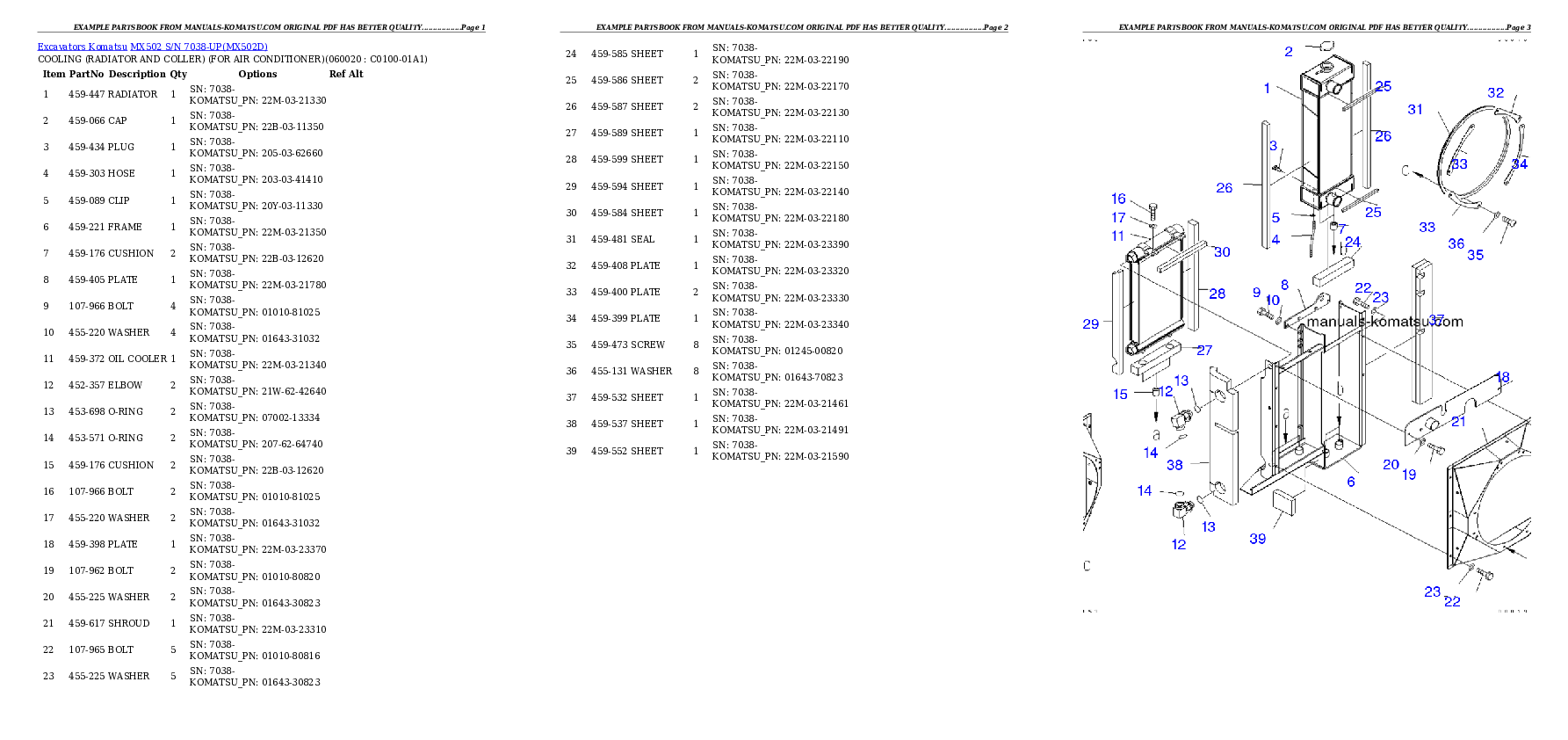 Protected: MX502 S/N 7038-UP Partsbook