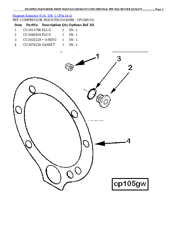 Protected: N14- S/N 1-UP Partsbook