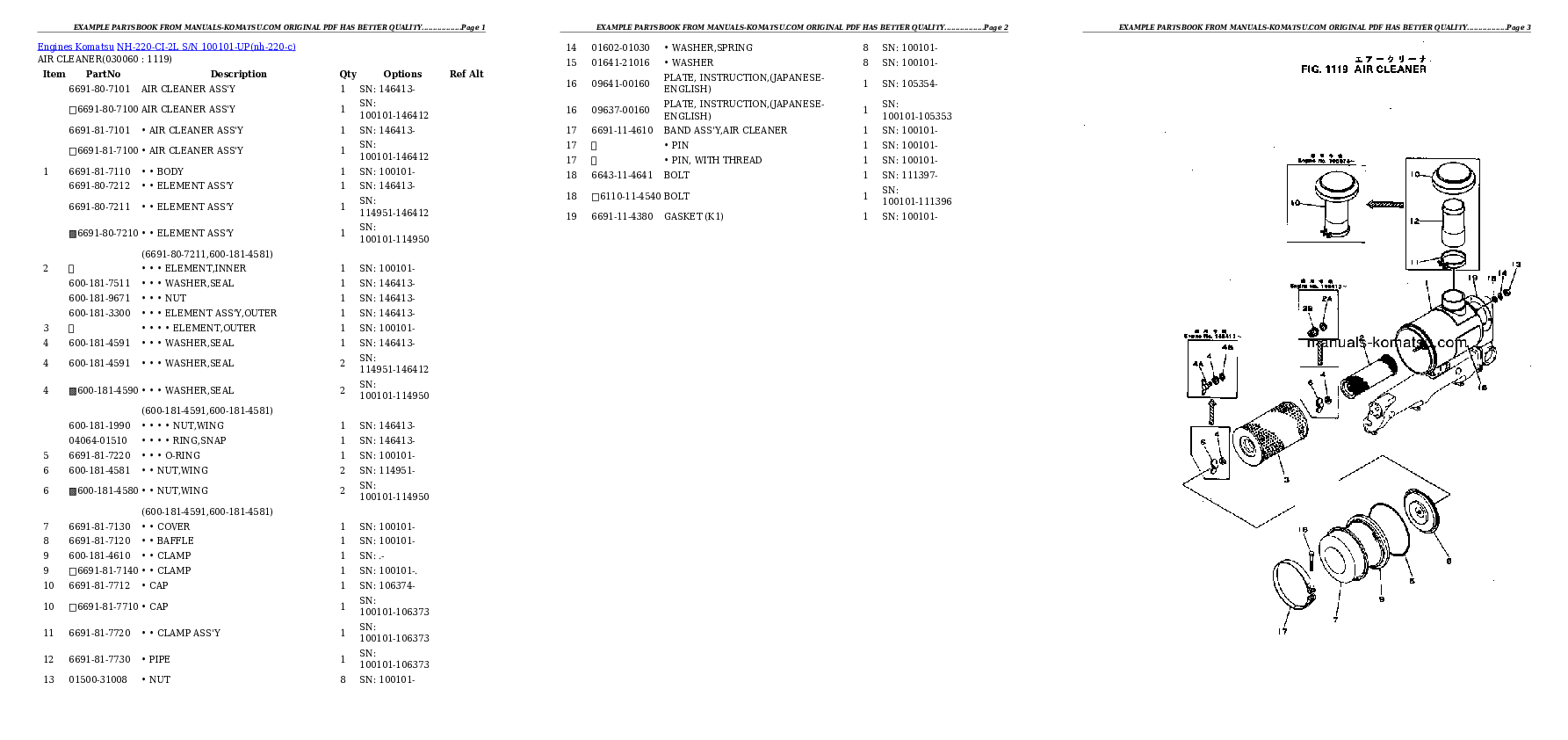 Protected: NH-220-CI-2L S/N 100101-UP Partsbook