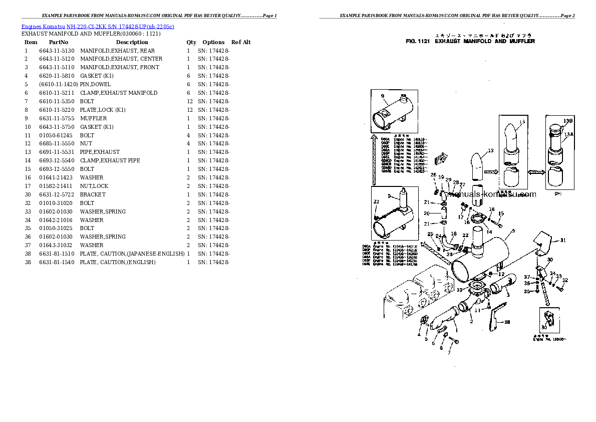 Protected: NH-220-CI-2KK S/N 174428-UP Partsbook