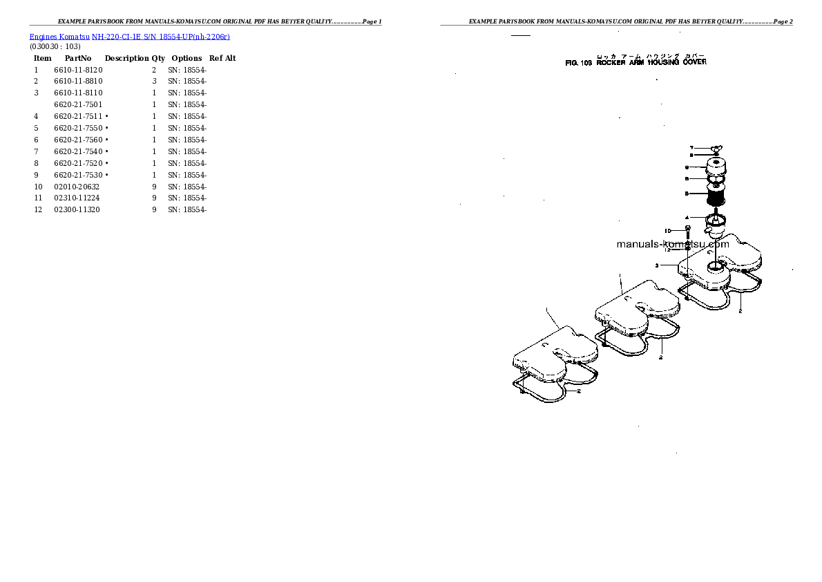 NH-220-CI-1E S/N 18554-UP Partsbook