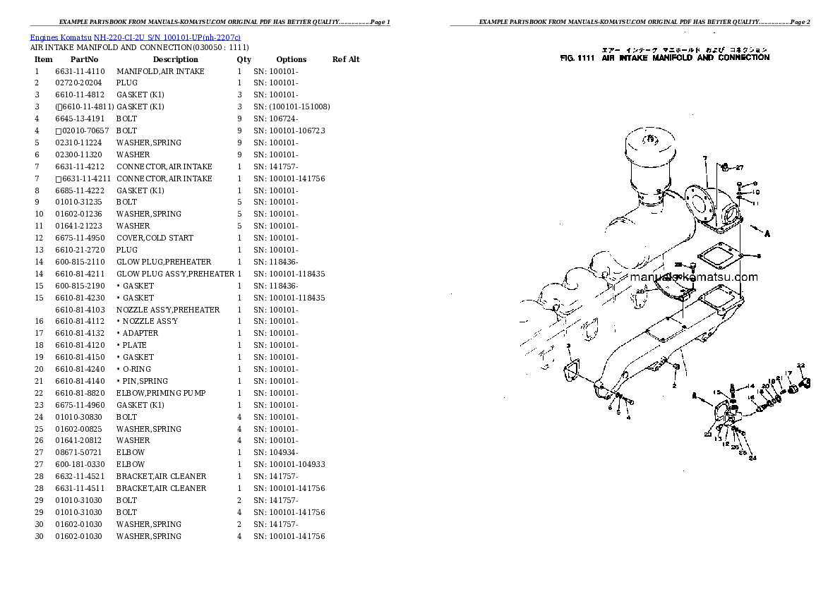 Protected: NH-220-CI-2U S/N 100101-UP Partsbook