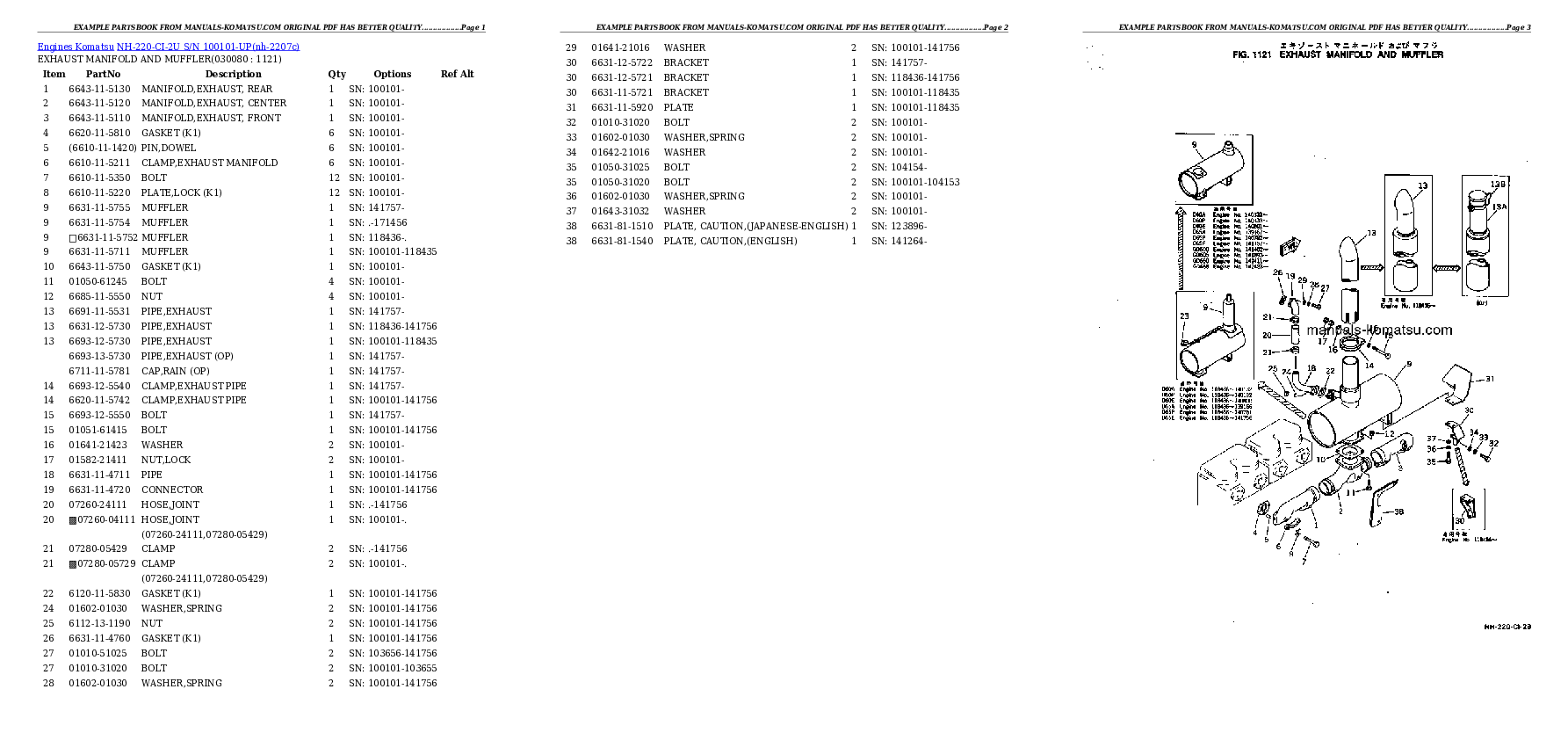 Protected: NH-220-CI-2U S/N 100101-UP Partsbook