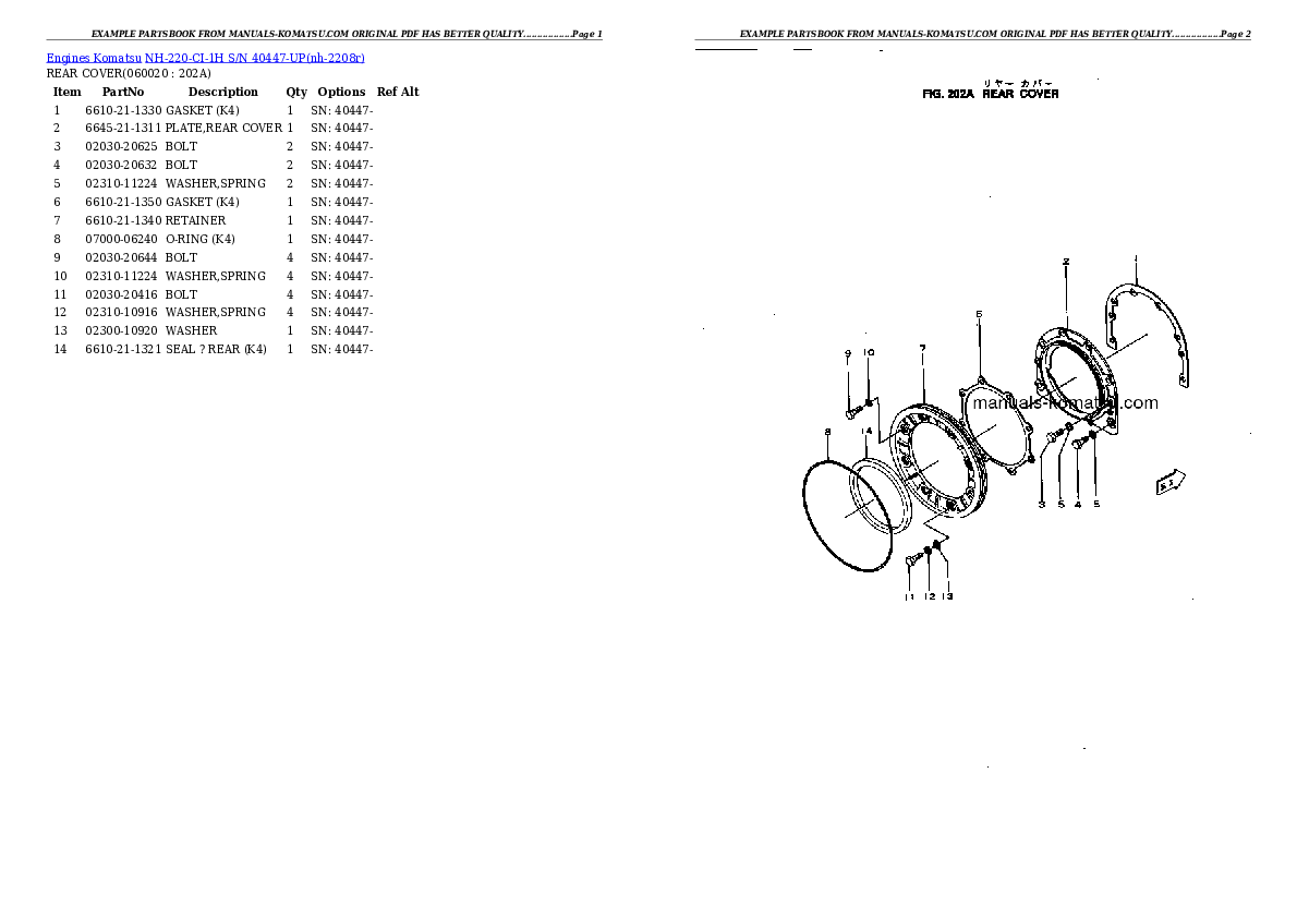 Protected: NH-220-CI-1H S/N 40447-UP Partsbook