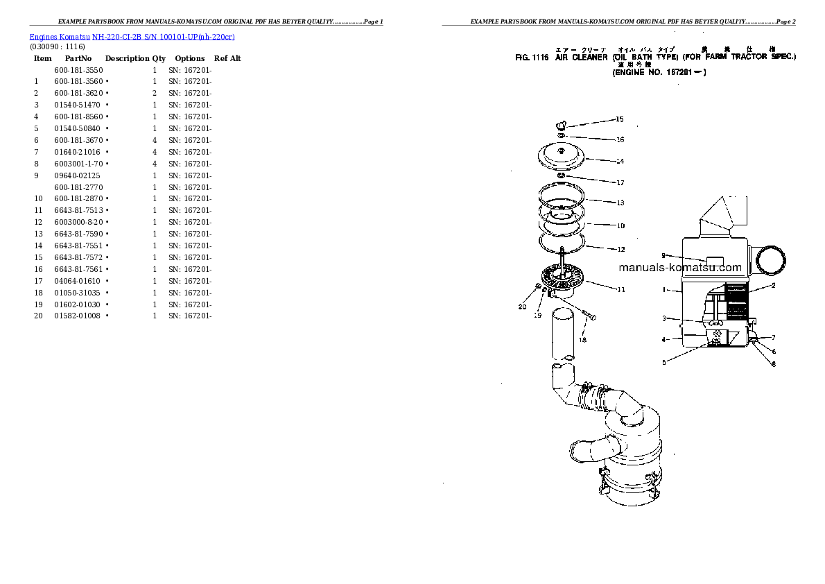 Protected: NH-220-CI-2B S/N 100101-UP Partsbook