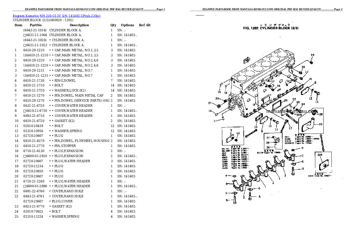 Protected: NH-220-CI-2V S/N 141402-UP Partsbook
