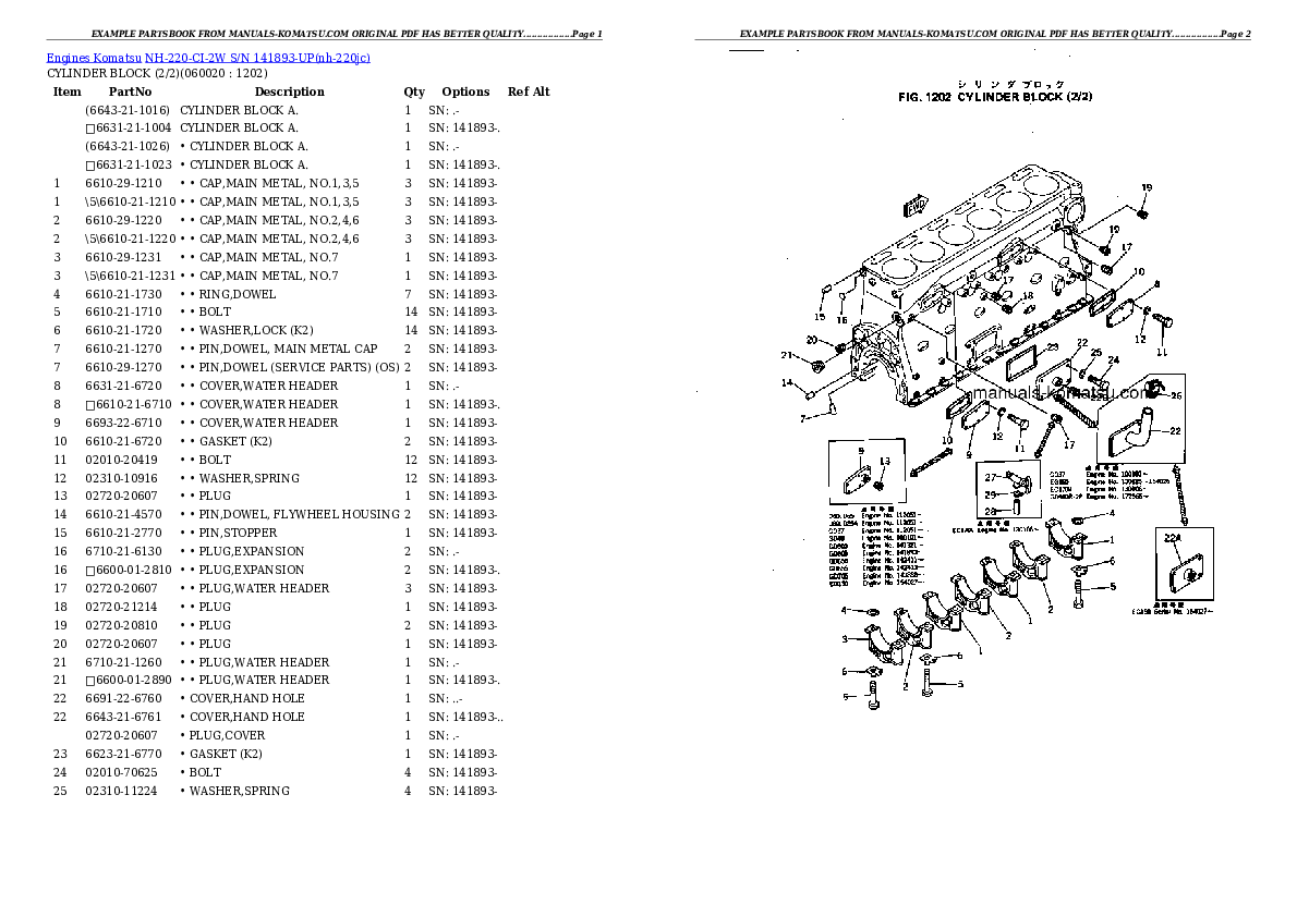 Protected: NH-220-CI-2W S/N 141893-UP Partsbook