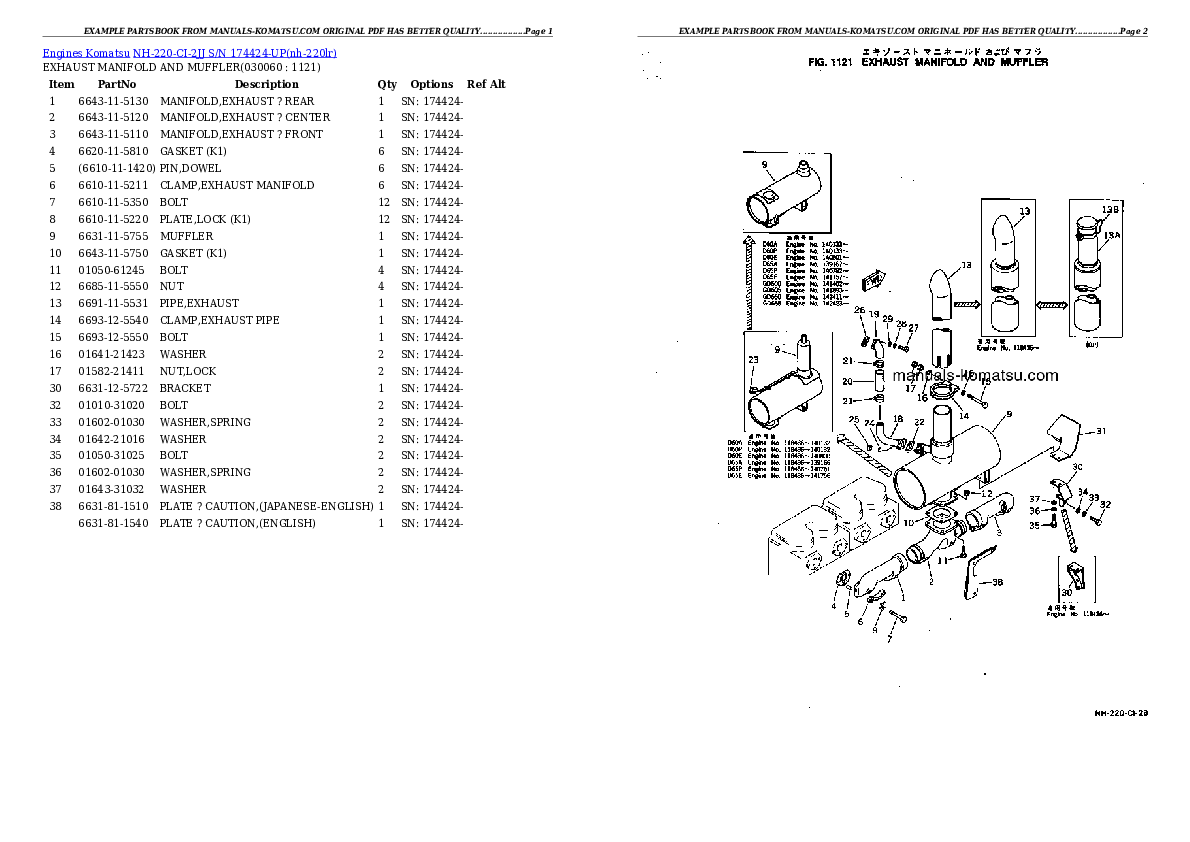 Protected: NH-220-CI-2JJ S/N 174424-UP Partsbook