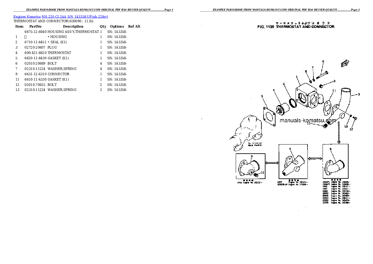Protected: NH-220-CI-2AA S/N 143358-UP Partsbook