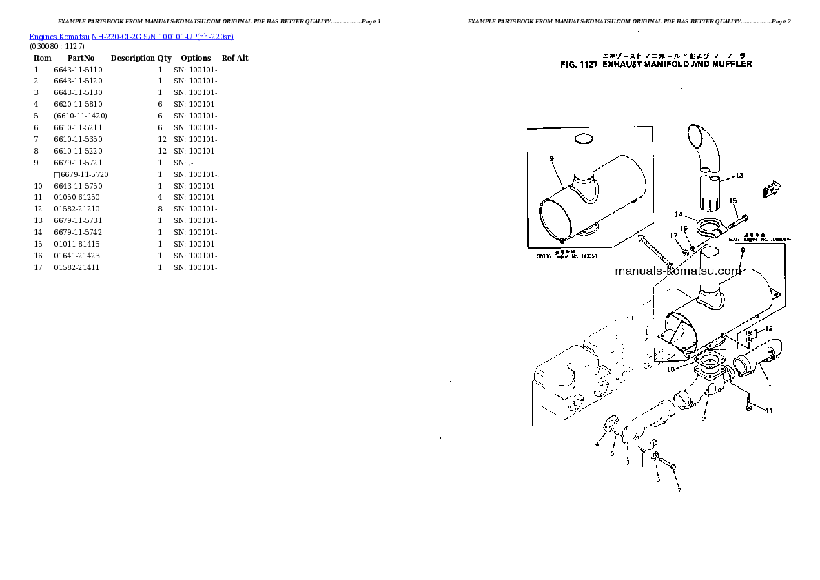 Protected: NH-220-CI-2G S/N 100101-UP Partsbook