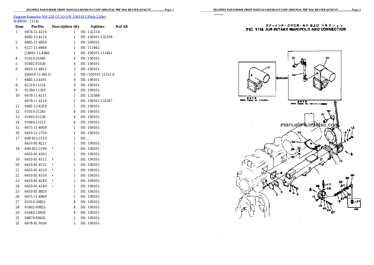 Protected: NH-220-CI-2Q S/N 100101-UP Partsbook