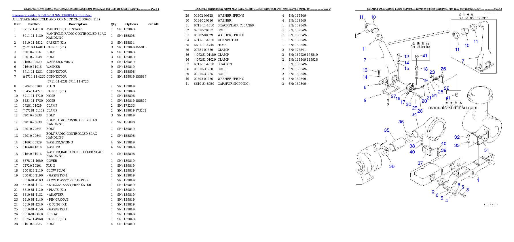 Protected: NT-855-1B S/N 139849-UP Partsbook