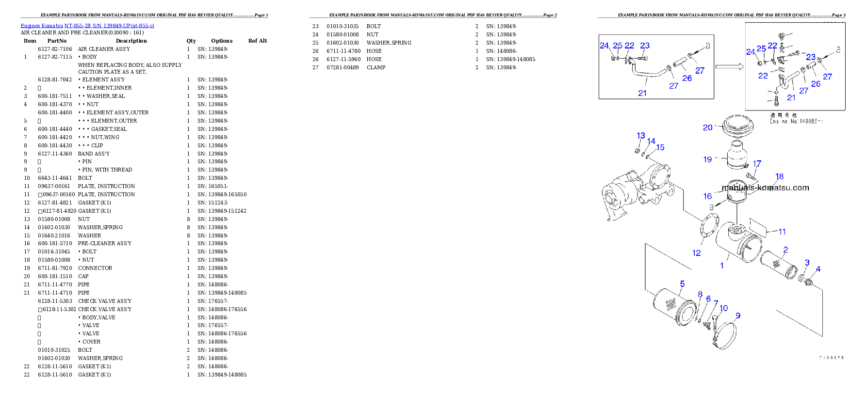 Protected: NT-855-1B S/N 139849-UP Partsbook