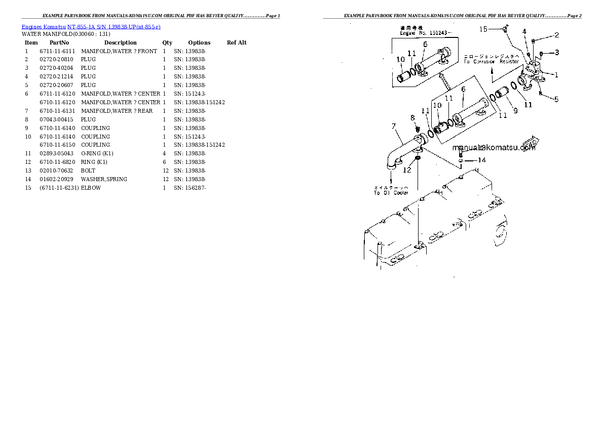 Protected: NT-855-1A S/N 139838-UP Partsbook