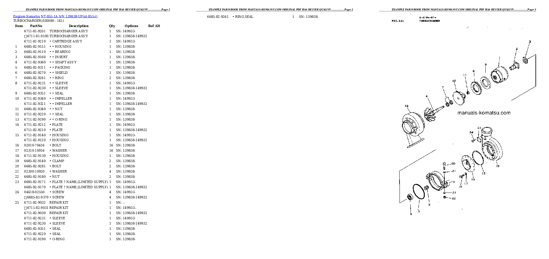 Protected: NT-855-1A S/N 139838-UP Partsbook