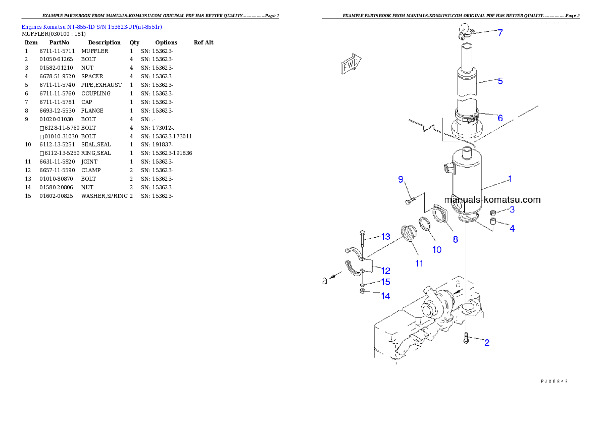 Protected: NT-855-1D S/N 153623-UP Partsbook