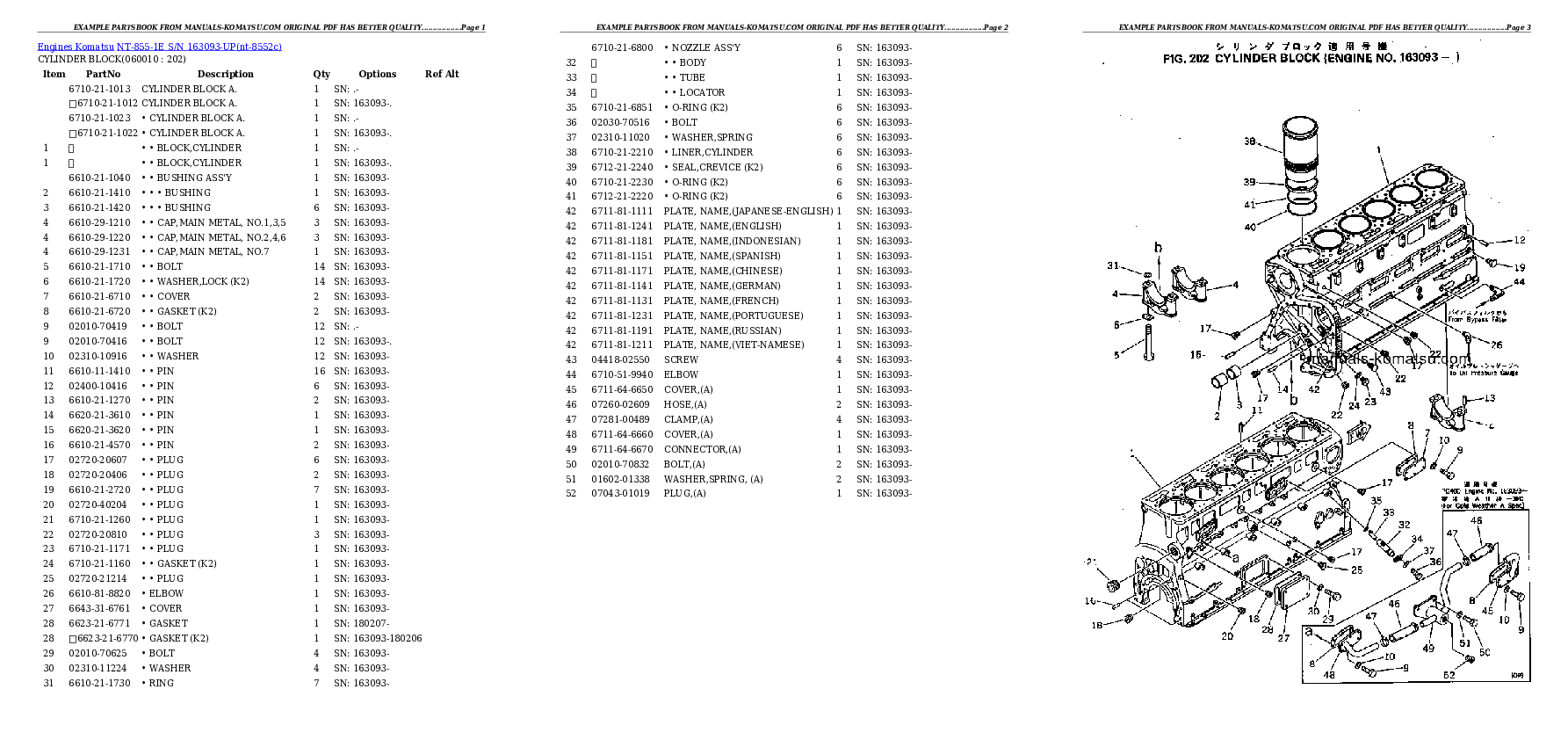Protected: NT-855-1E S/N 163093-UP Partsbook