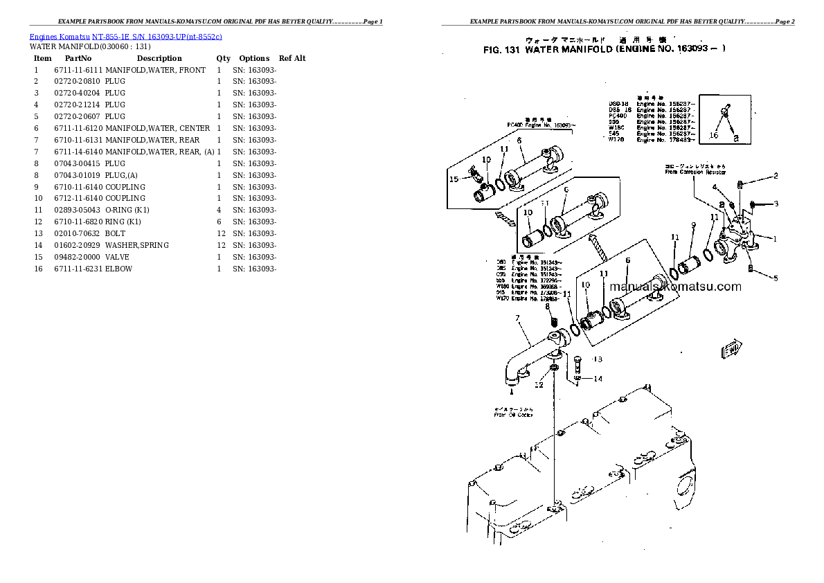 Protected: NT-855-1E S/N 163093-UP Partsbook