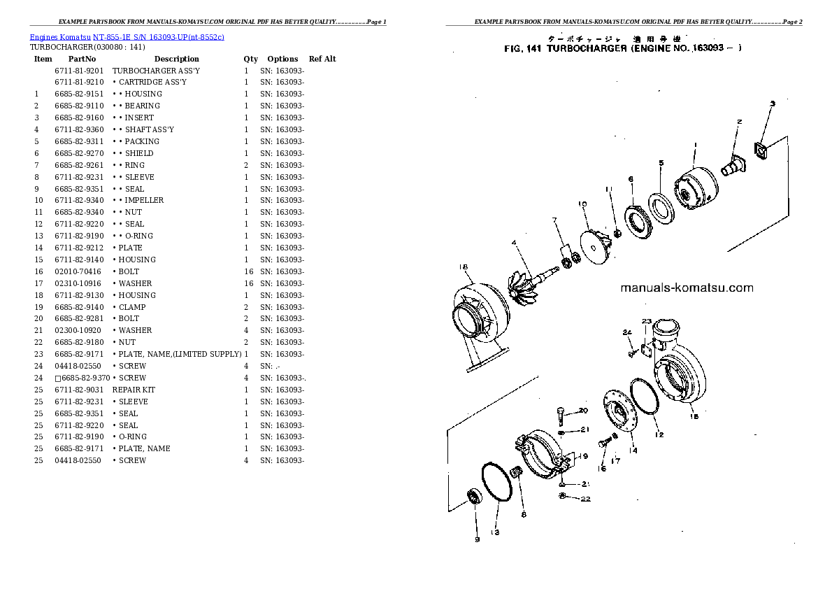 Protected: NT-855-1E S/N 163093-UP Partsbook