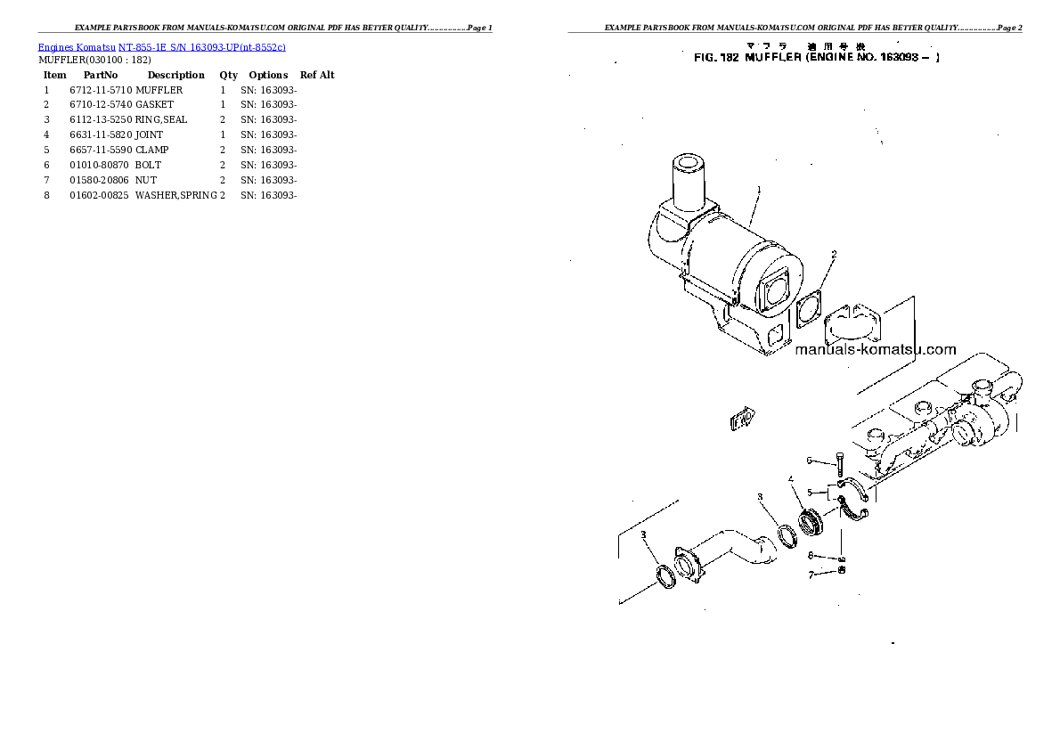 Protected: NT-855-1E S/N 163093-UP Partsbook