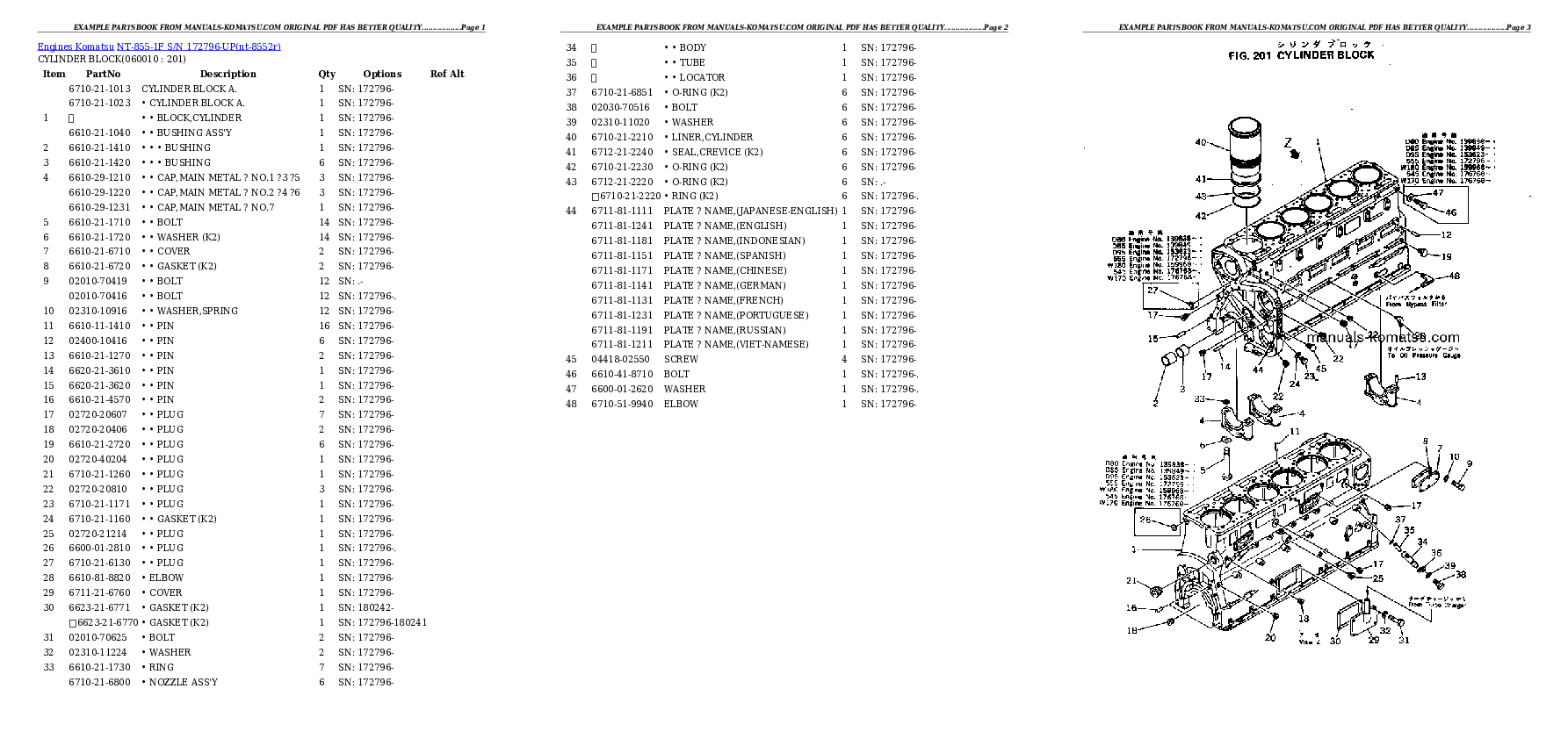 Protected: NT-855-1F S/N 172796-UP Partsbook