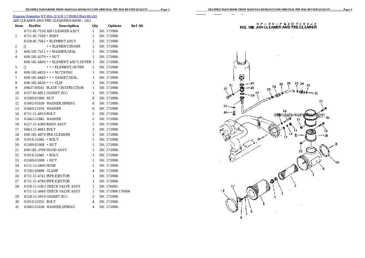 Protected: NT-855-1J S/N 173908-UP Partsbook