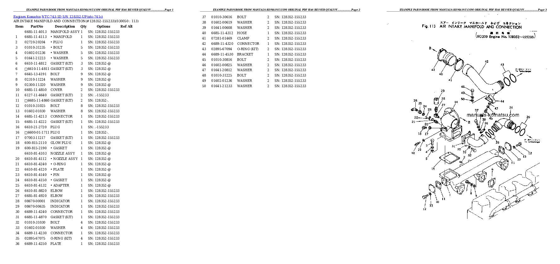 Protected: NTC-743-1D S/N 128352-UP Partsbook