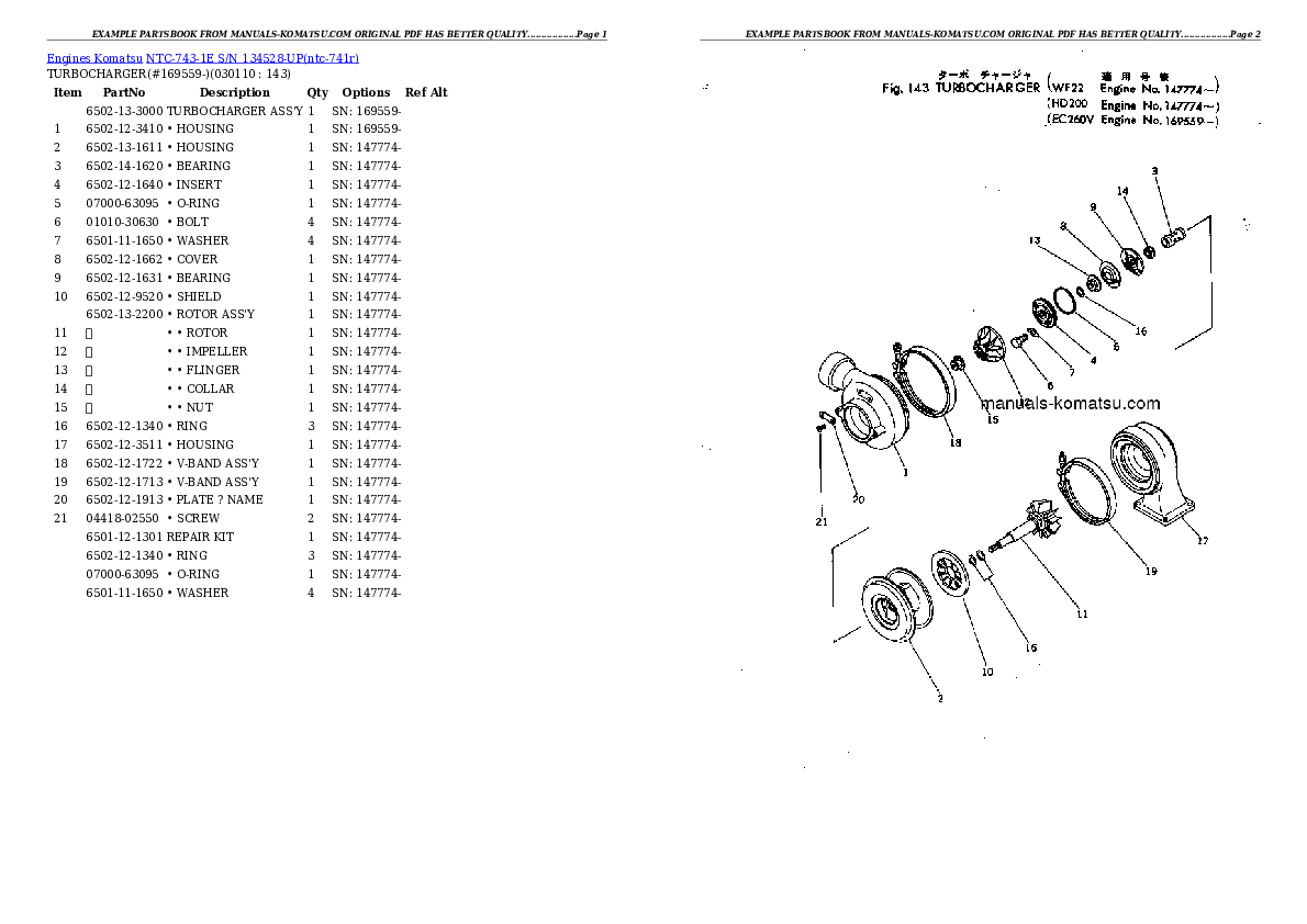 Protected: NTC-743-1E S/N 134528-UP Partsbook