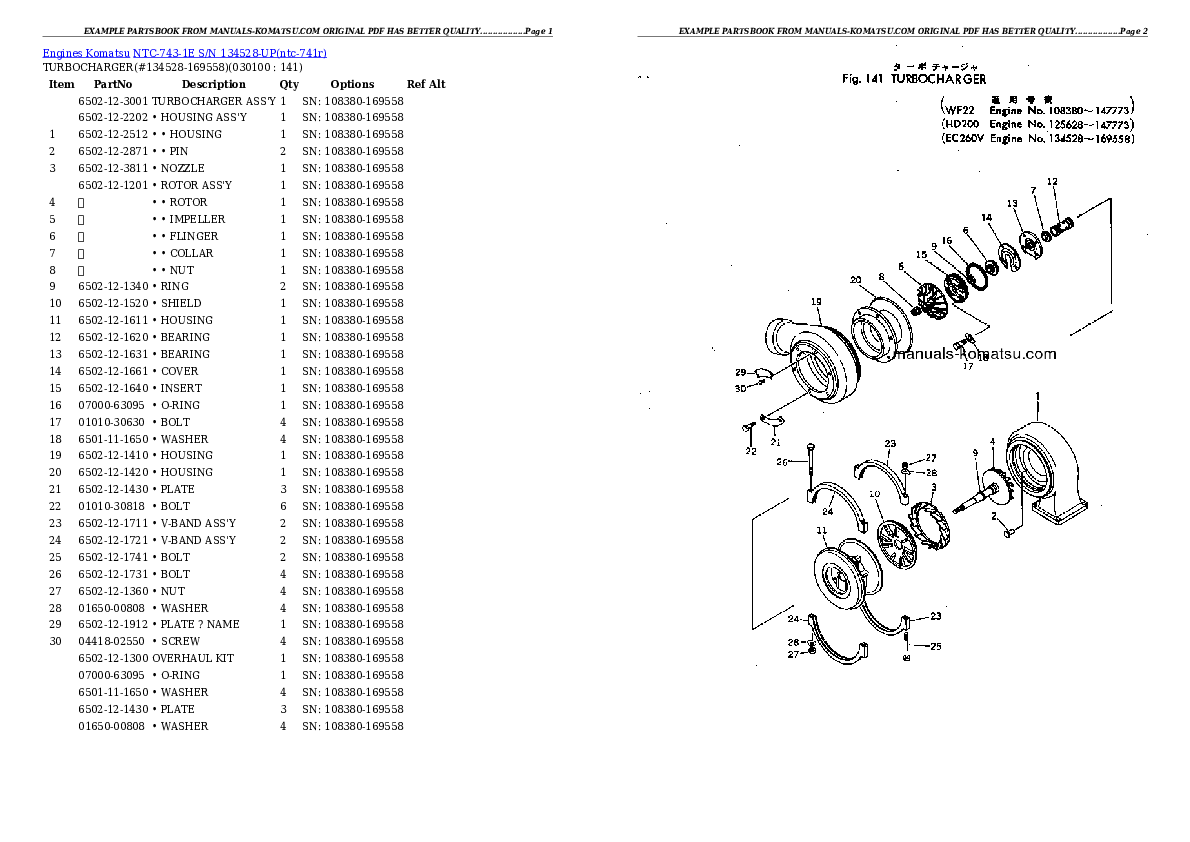 Protected: NTC-743-1E S/N 134528-UP Partsbook