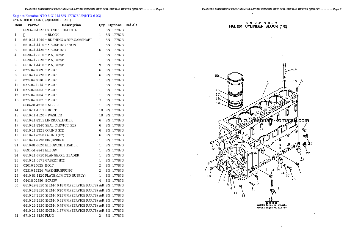 Protected: NTO-6-CI-1M S/N 177873-UP Partsbook