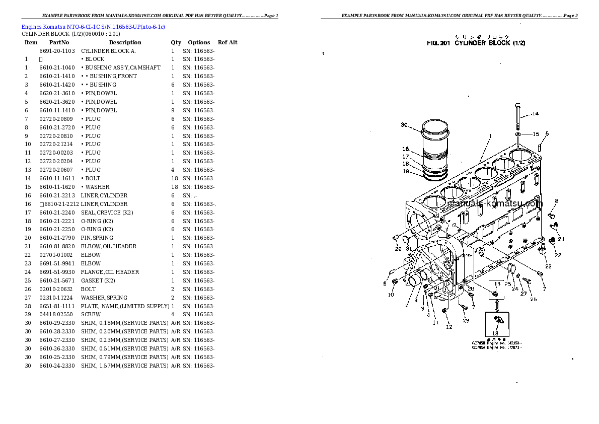 Protected: NTO-6-CI-1C S/N 116563-UP Partsbook