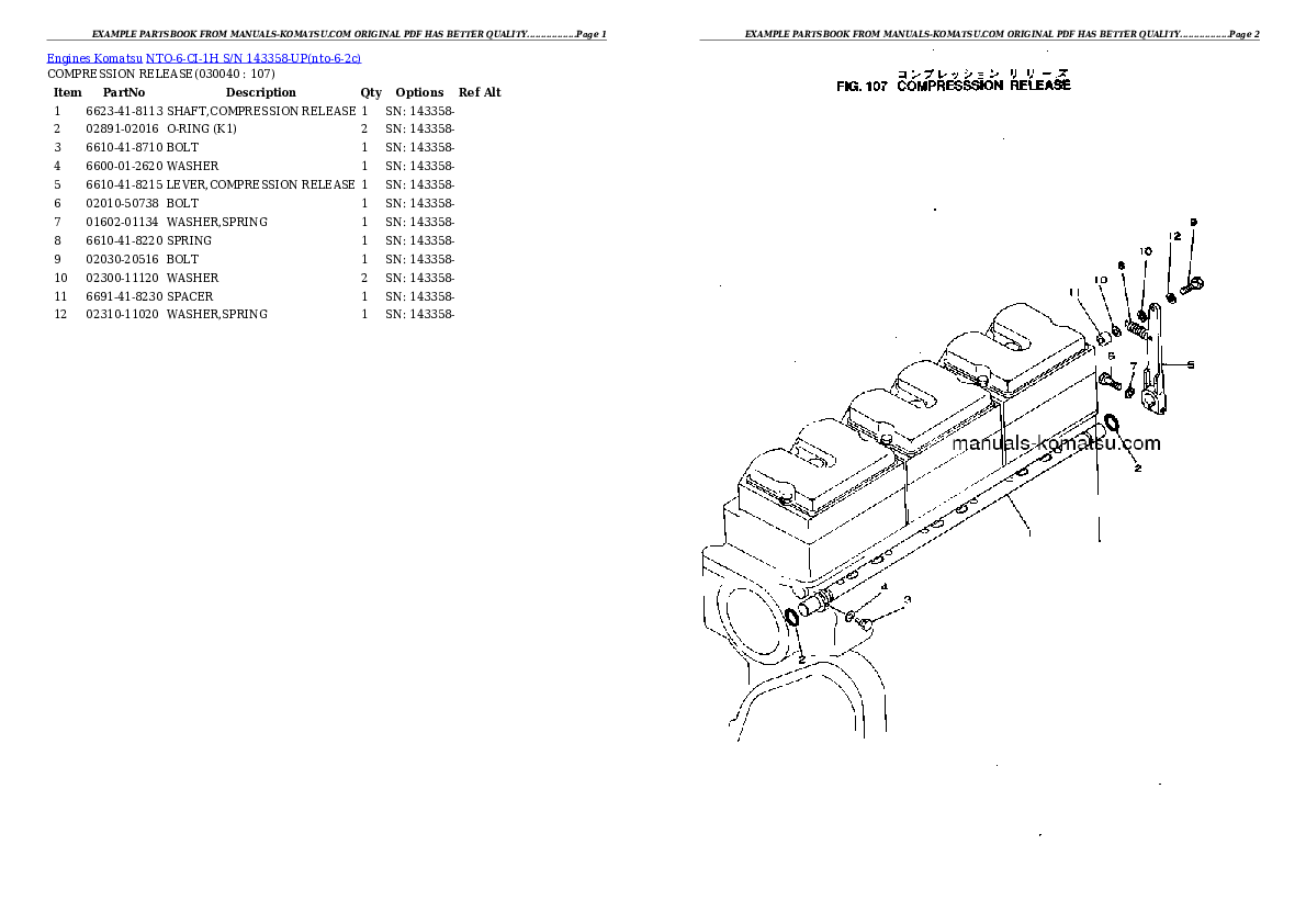 Protected: NTO-6-CI-1H S/N 143358-UP Partsbook
