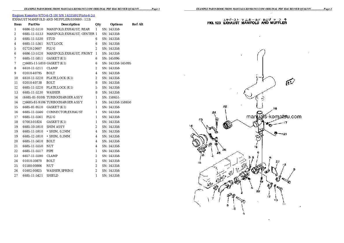 Protected: NTO-6-CI-1H S/N 143358-UP Partsbook