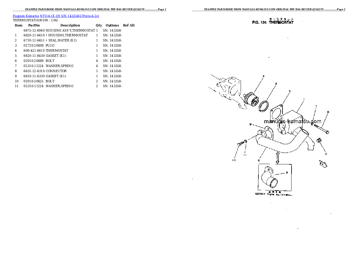 Protected: NTO-6-CI-1H S/N 143358-UP Partsbook