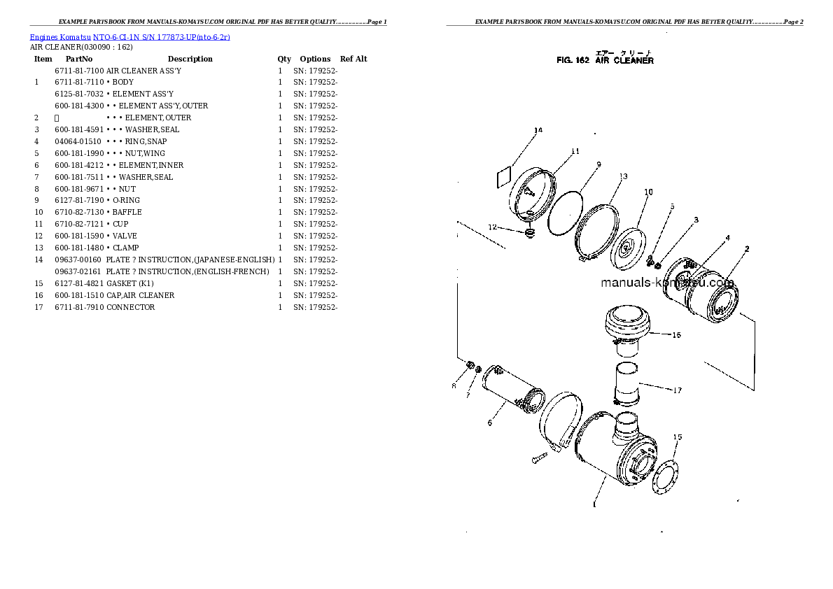 Protected: NTO-6-CI-1N S/N 177873-UP Partsbook
